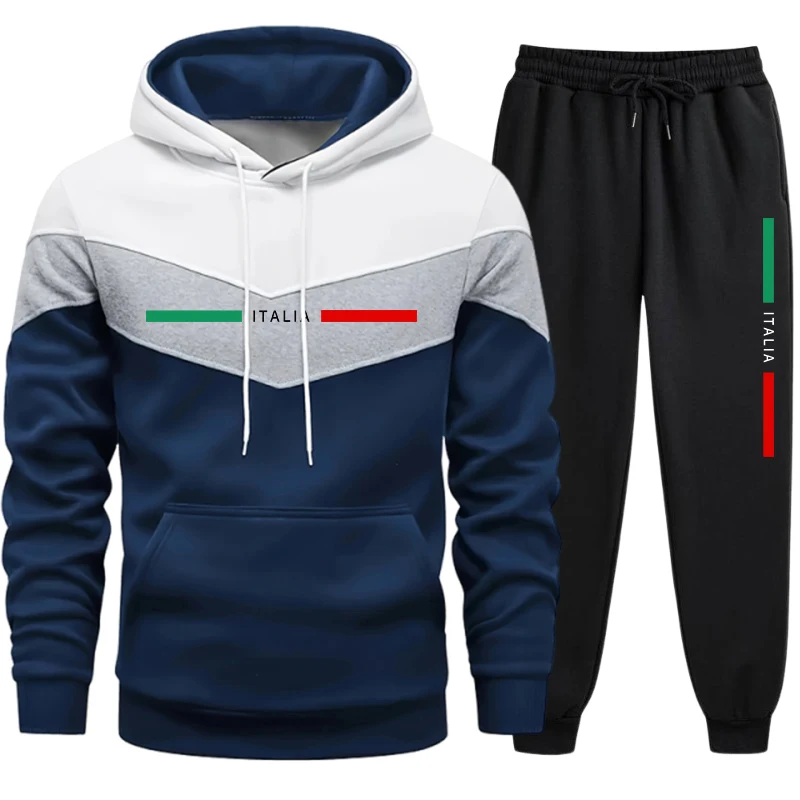 Warm Winter Clothing - Men's Hoodie Tracksuit Quality Casual Tricolor