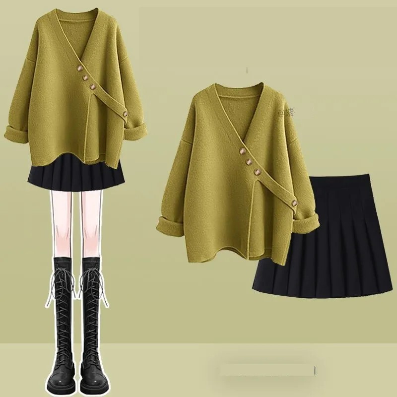 Winter Clothing Korean - Women Spring New Fashion Pleated Skirt