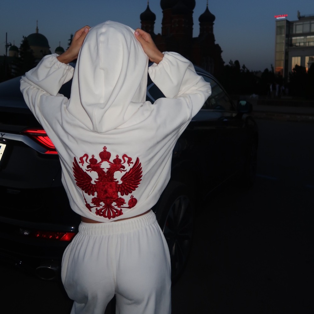 Winter Clothing - Street Trend Back Embroidered Hoodie Pants