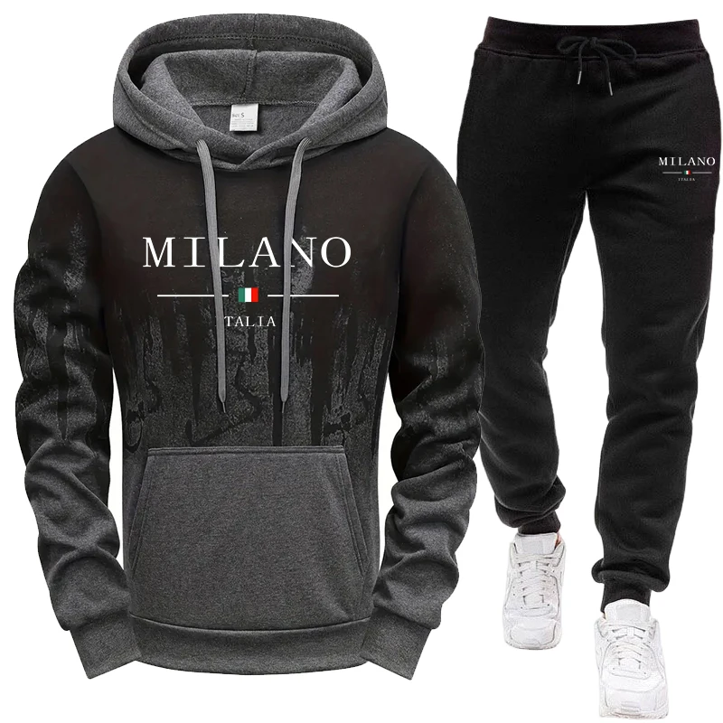 Winter Clothing Hoodie - Men's Set/Hoodie/Pants Autumn Winter Italy Casual