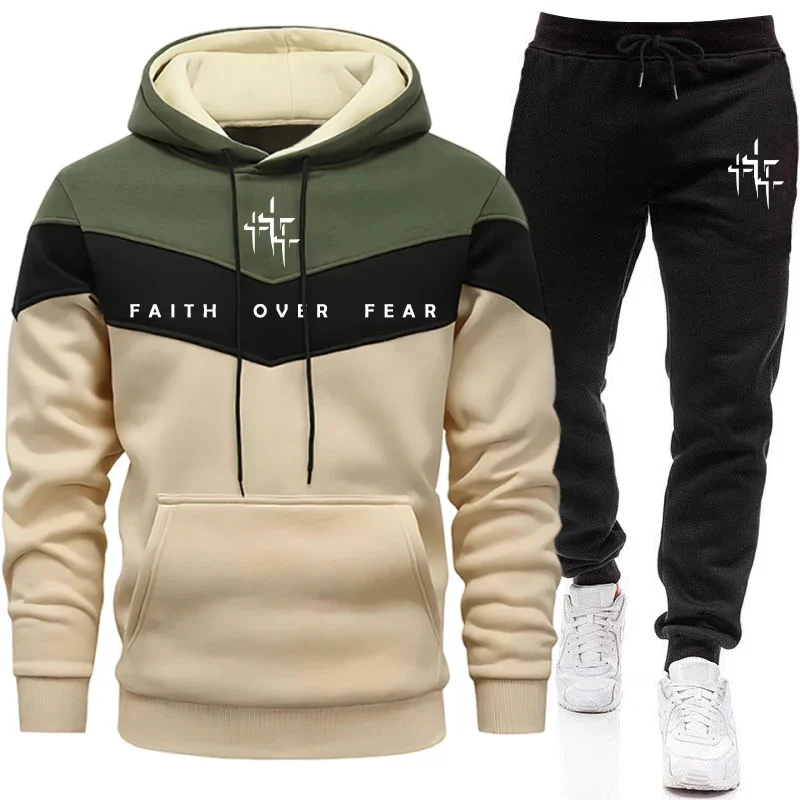 Faith Over Fear Men's Tracksui - огляд і ціна Winter Clothing Hoodie