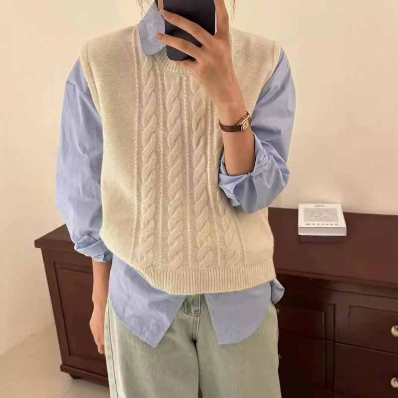 2025 New O-Neck Knitted Vest W - огляд і ціна Winter Clothing Wholesale