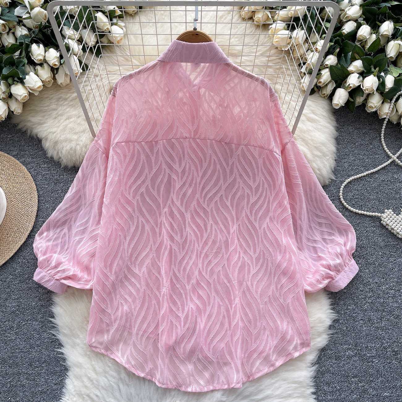 Women's Shiny Button Shirt Spr - огляд і ціна Winter Clothing Korean