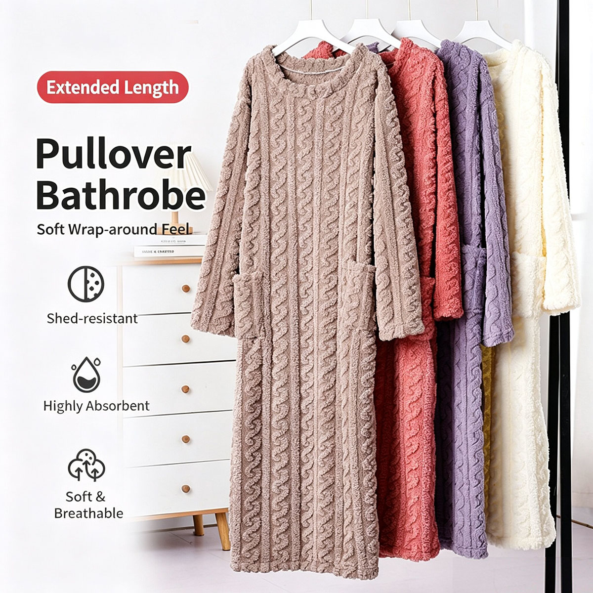 Winter Coral Velvet Nightgown, - огляд і ціна Warm Winter Clothing