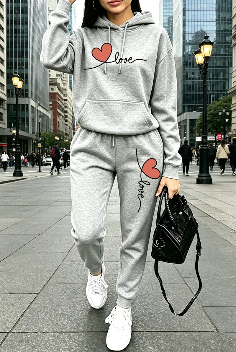 Womens Tracksuit Print Casual  - огляд і ціна Winter Clothing